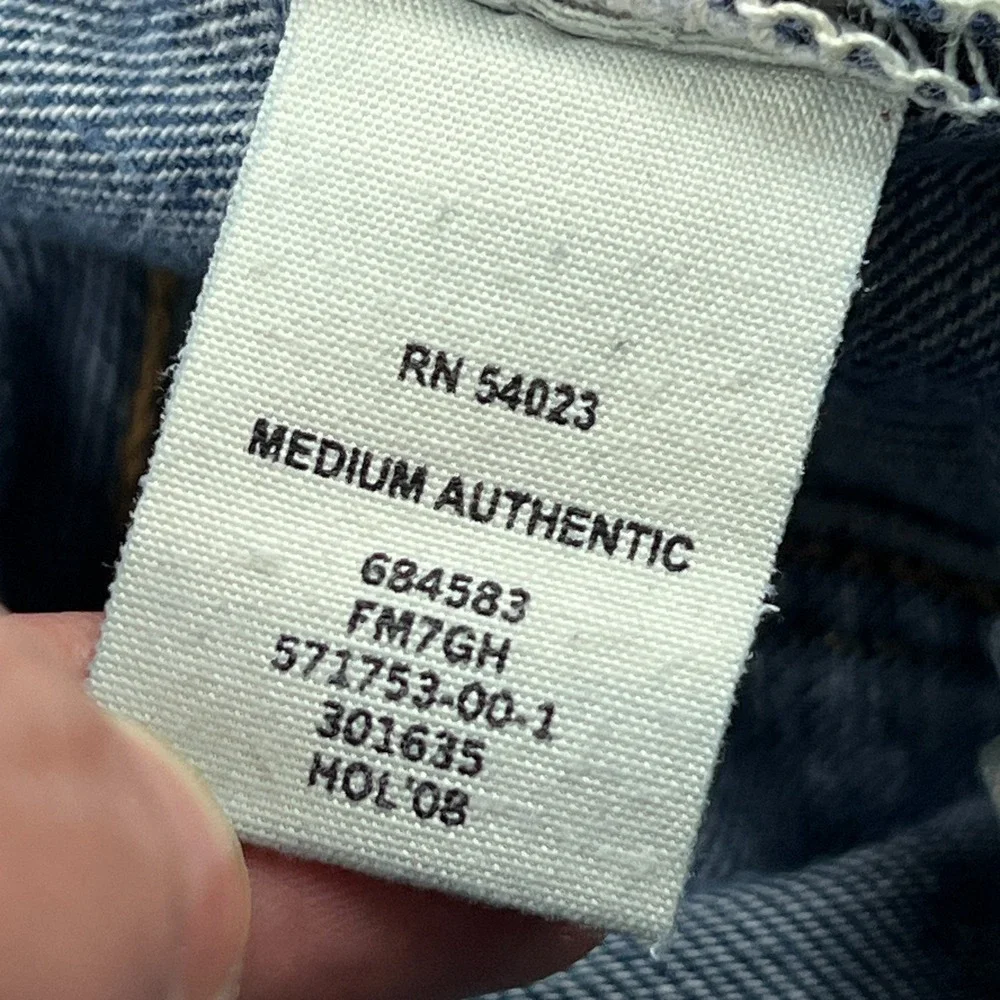 Gap 1969 Jeans Mens 38x30 Standard Fit 54023 Blue Medium‎ Authentic Wash Denim